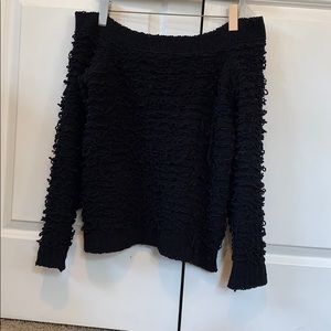 Black off the shoulder sweater